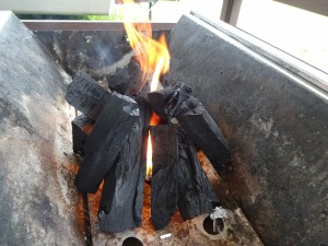 炭に着火